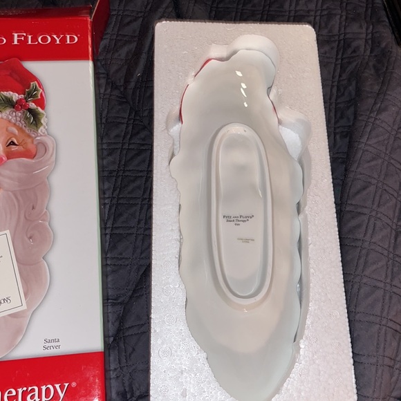 Fitz & Floyd - Santa Server Snack Therapy 13"  Holiday Tray NIB - Picture 3 of 12